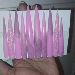 Hand crafted custom 10pc xxxl acrylic press on nails
